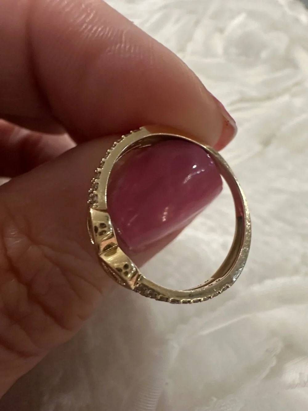 Delicate Infinity Stackable Ring - Real 14K Gold Size 7 - Picture 4 of 7